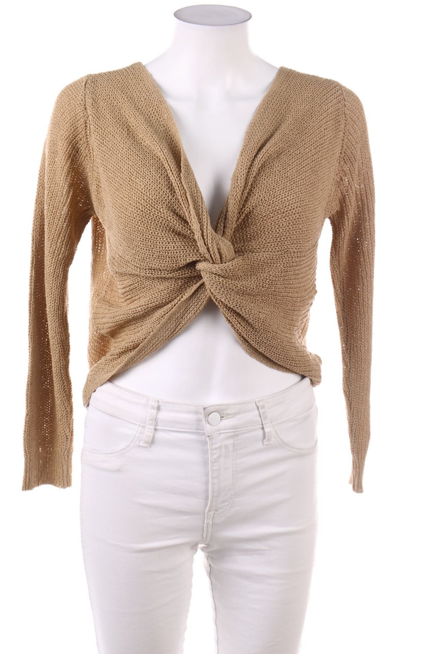 Ohne Label - Strick-Pullover mit Drapierung - S