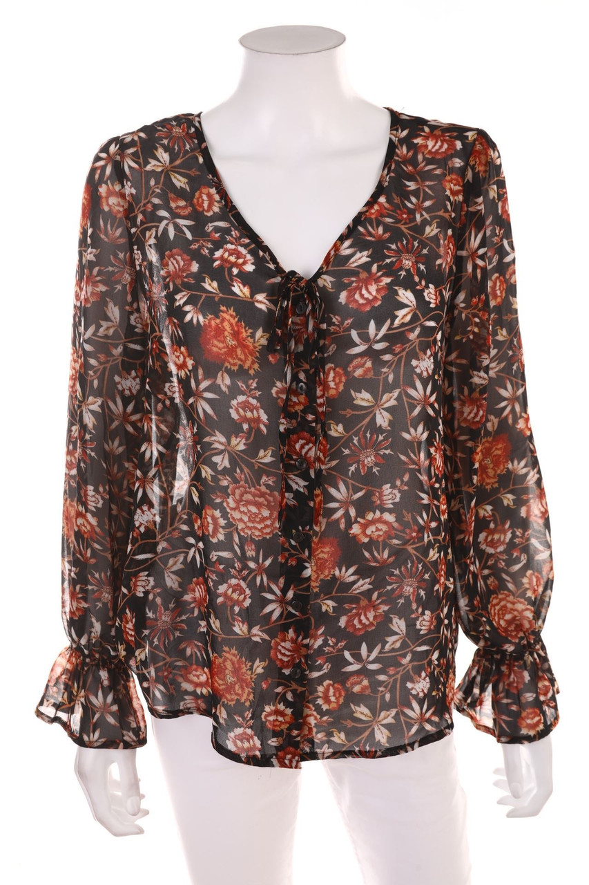 No Label - Blouse with Flower Print - D 44