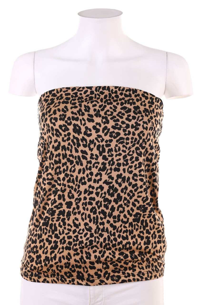 AMISU - Bustier Top with Animal Print - XL