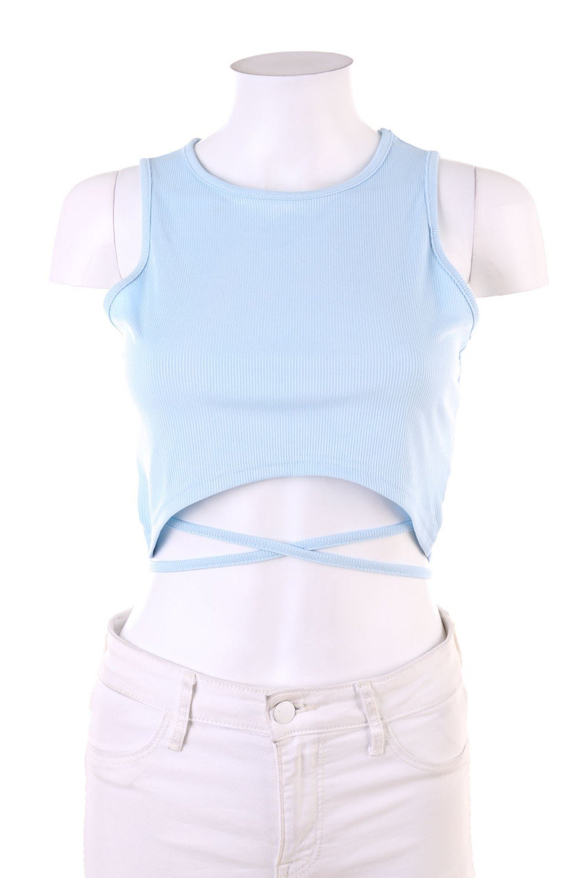 SHEIN - Cropped-Kurzarm-Shirt mit Schnürung - M