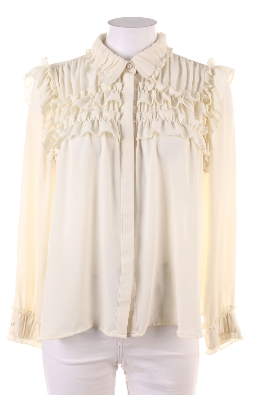 ZARA - Volant-Bluse - S