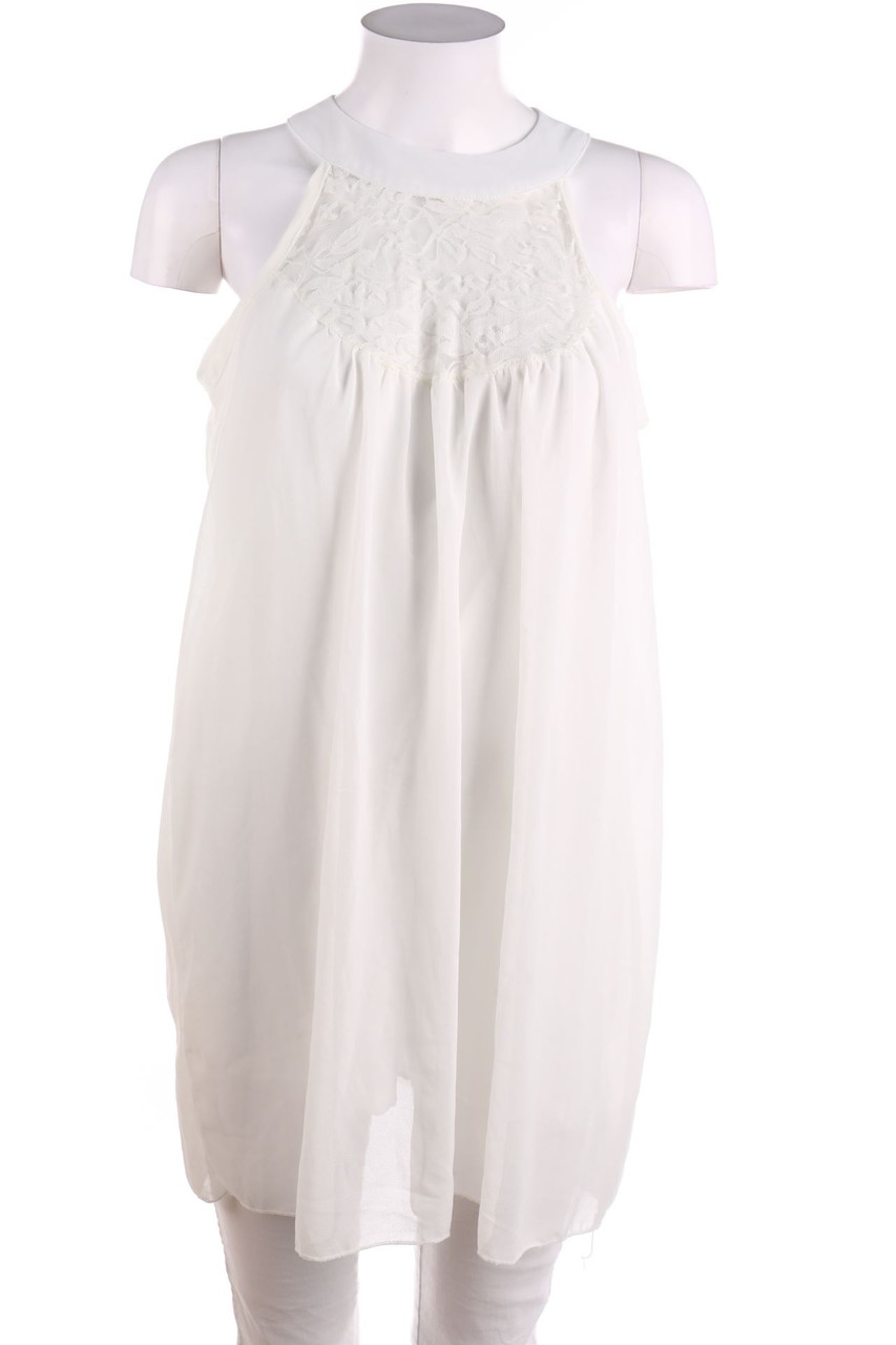 No Label - Blouse Top with Lace Insert - XL