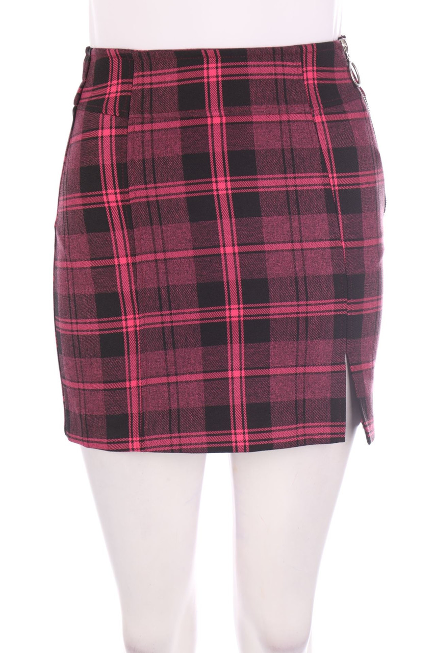 Bershka - Micro-Mini Tartan Skirt - S