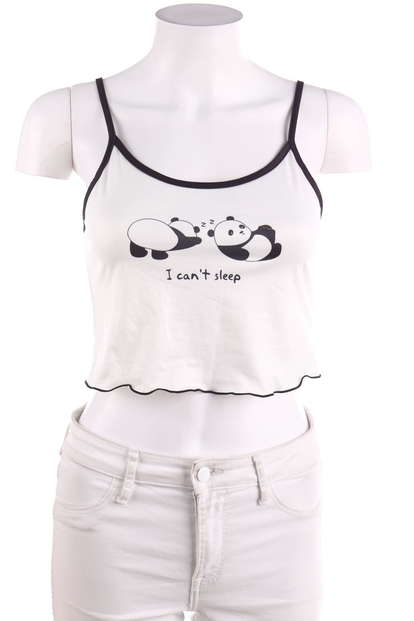 SECONDHAND - Cropped-Top with Print - S