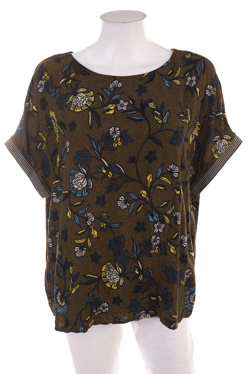 GERRY WEBER - Kurzarm-Bluse mit Blumen-Print - D 50