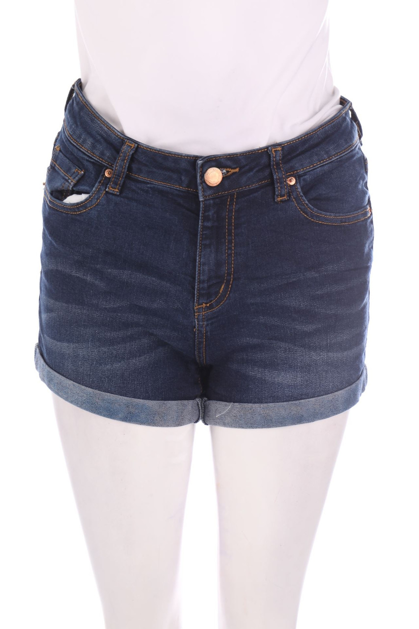 AMISU - dark denim jeans shorts - S
