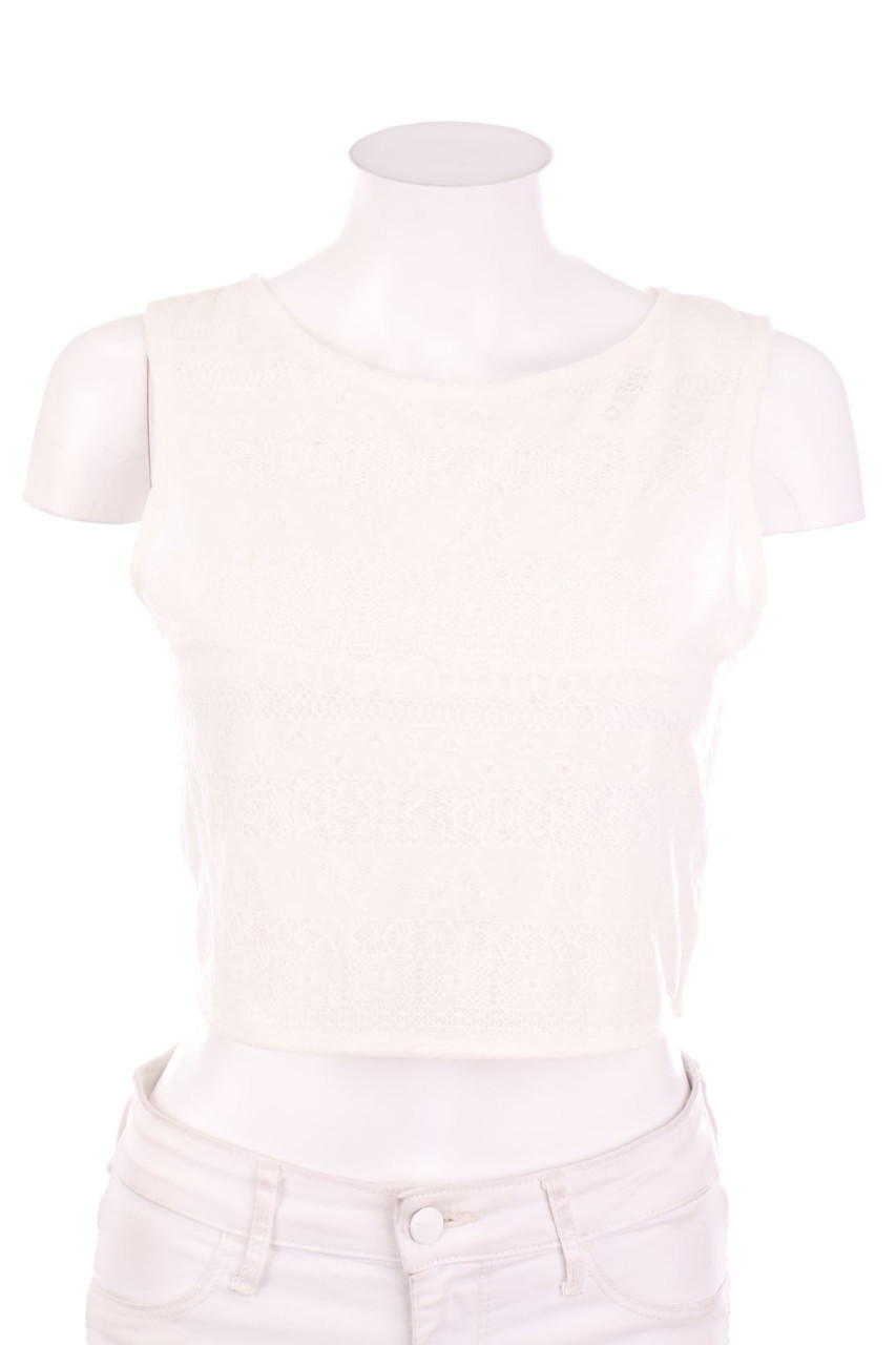 No Label - Crop-Top, Lace - D 36