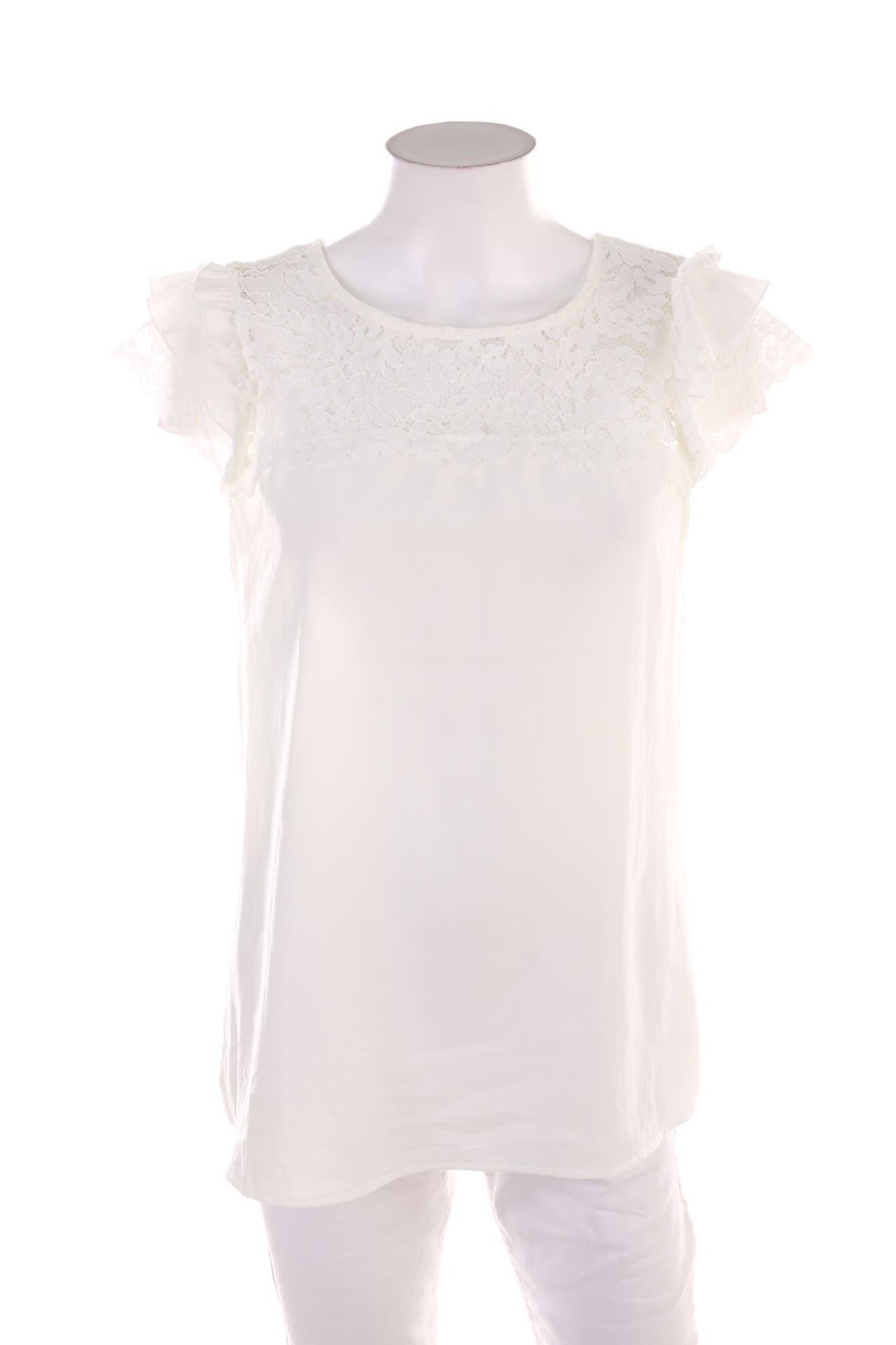 orsay - Kurzarm-Bluse mit Spitze - D 40-42