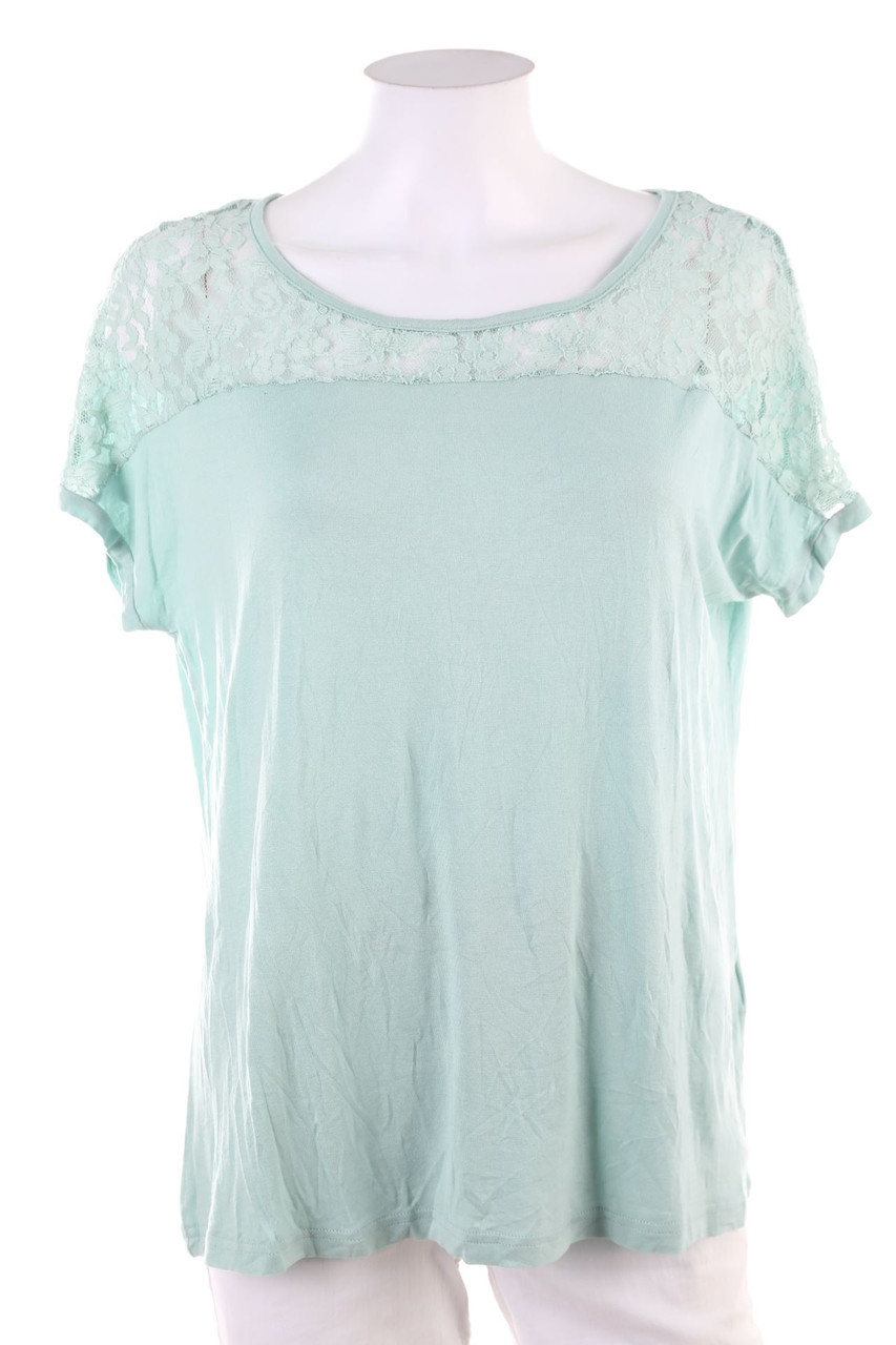 Janina - Kurzarm-Shirt mit Spitze - L