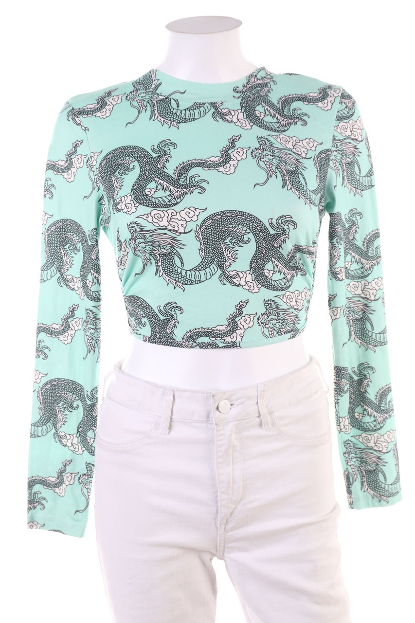 SHEIN - Cropped-Longsleeve-Shirt - S
