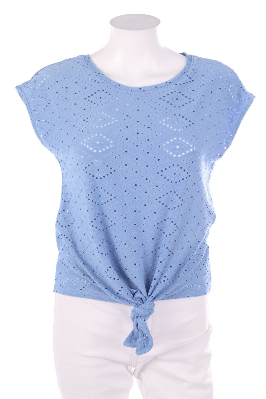 No Label - Shortsleeve-Shirt, Eyelet Lace  - S