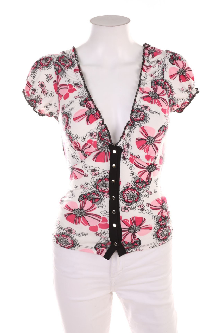 SECONDHAND - Shortsleeve-Shirt with Flower Print - D 36