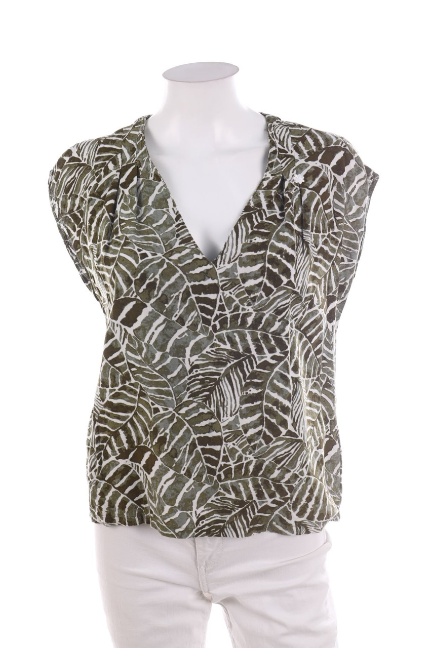 H&M - Kurzarm-Bluse mit Tropical Print - XS