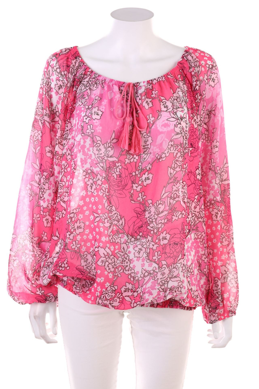 Ohne Label - Bluse mit Blumen-Print - 48