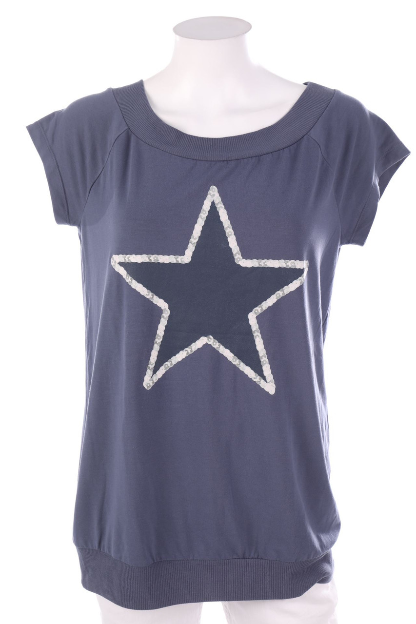 No Label - Shortsleeve-Shirt with Sequins - S