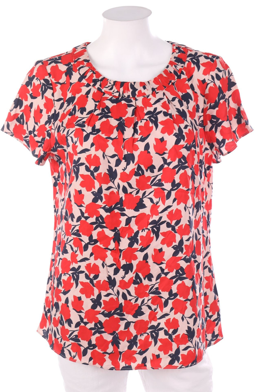Boden - Kurzarm-Bluse mit Seide - M