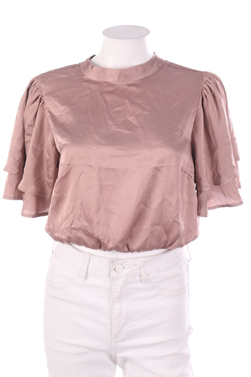 BUBBLEROOM - Satin Shortsleeve Blouse - M