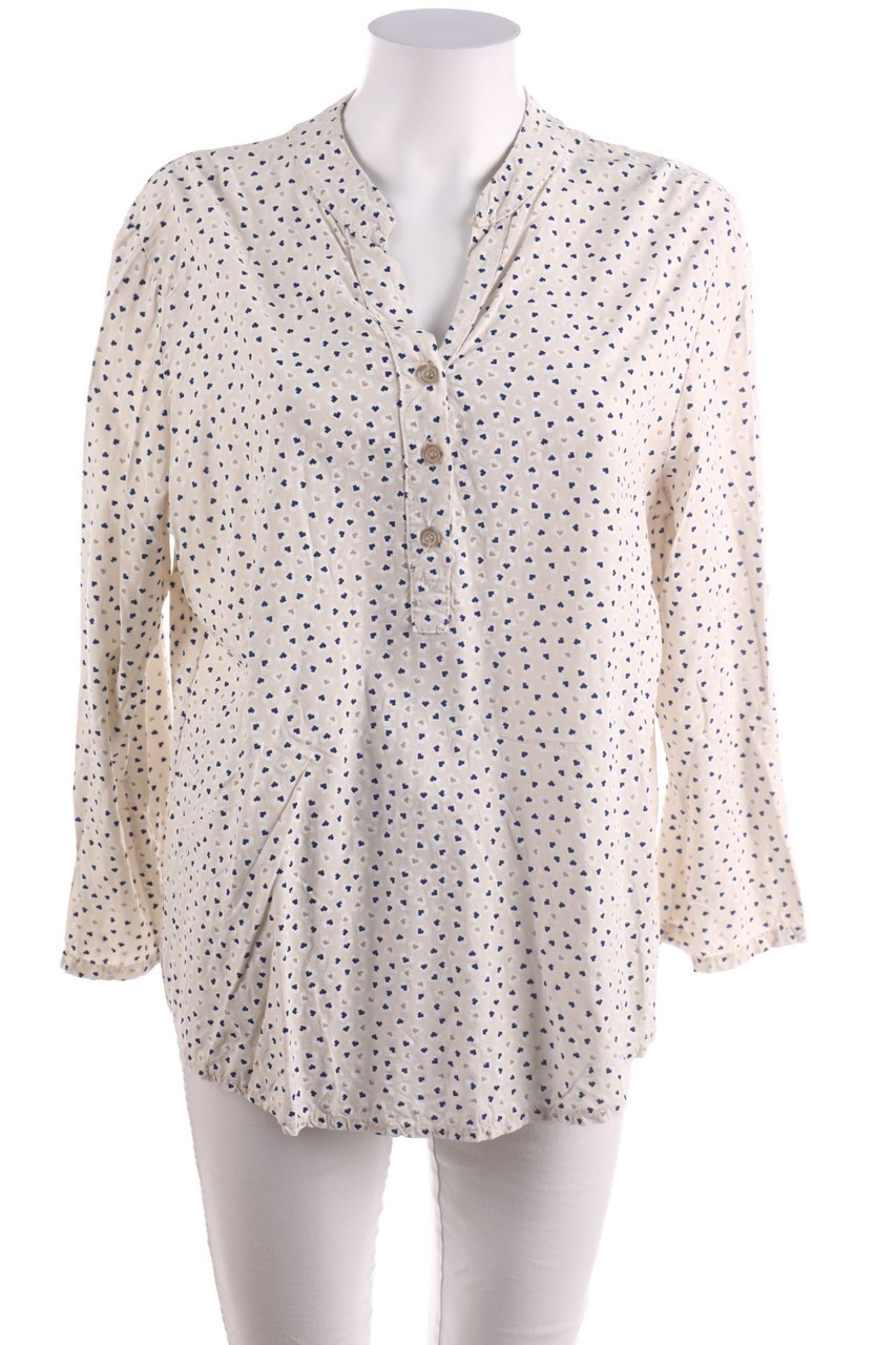 No Label - Patterned Blouse with French Cuff - D 40