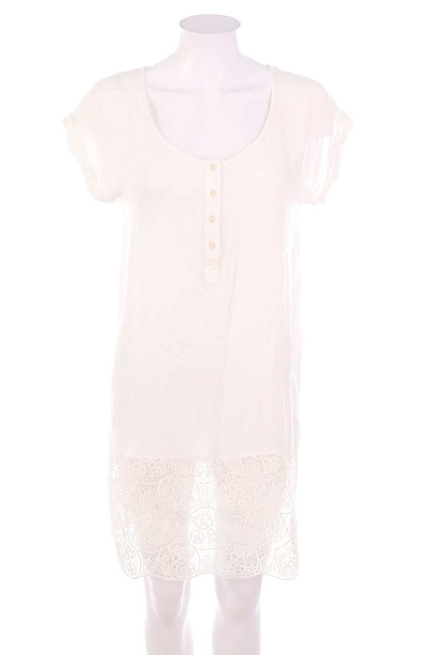 CALZEDONIA - Kurzarm-Bluse mit Spitze - D 40