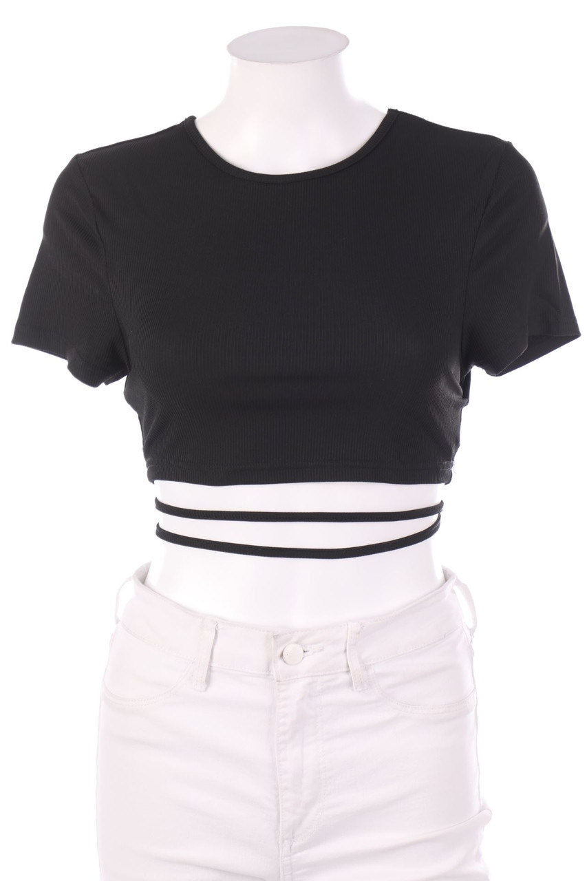 SHEIN - Cropped-Shirt mit Schnürung - M