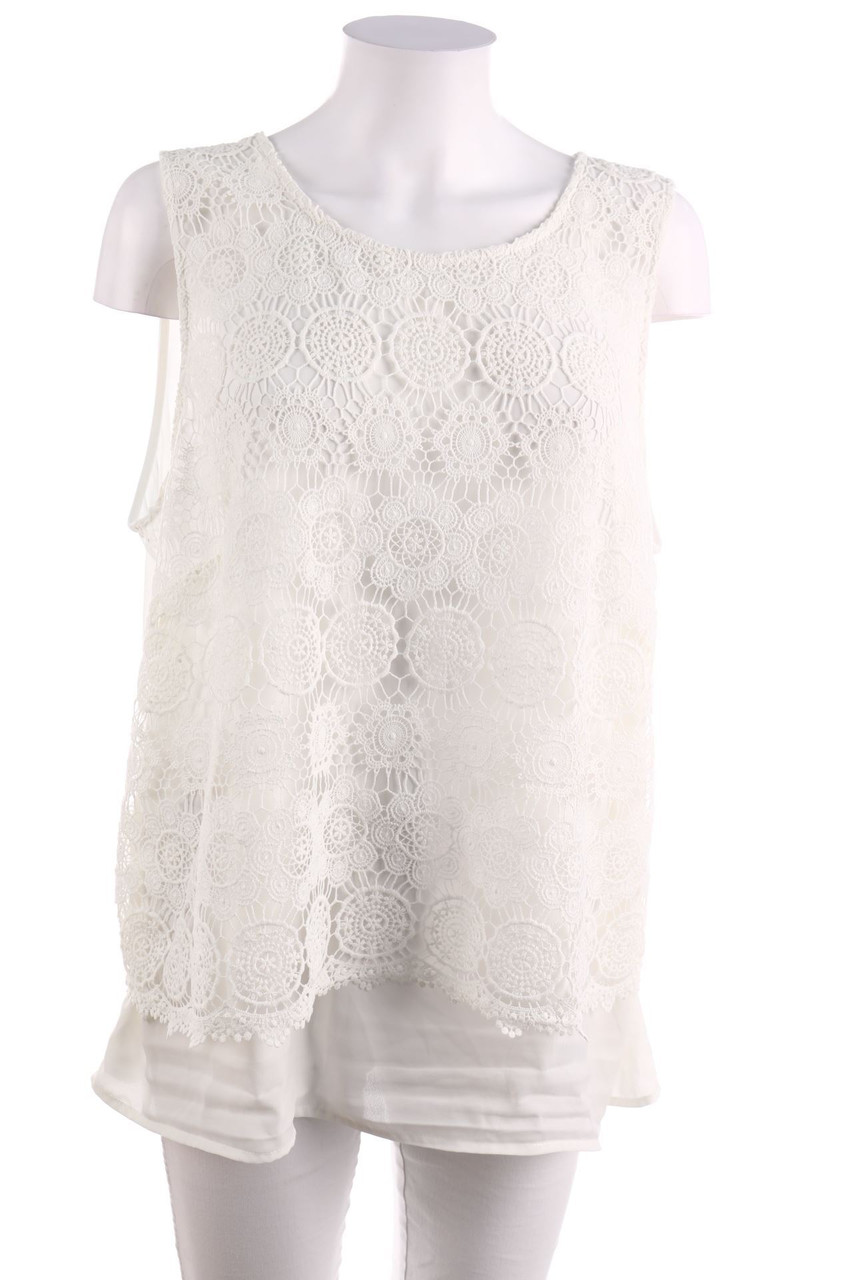 Yessica by C&A - Blouse Top with Lace, Layer Look - D 46-48