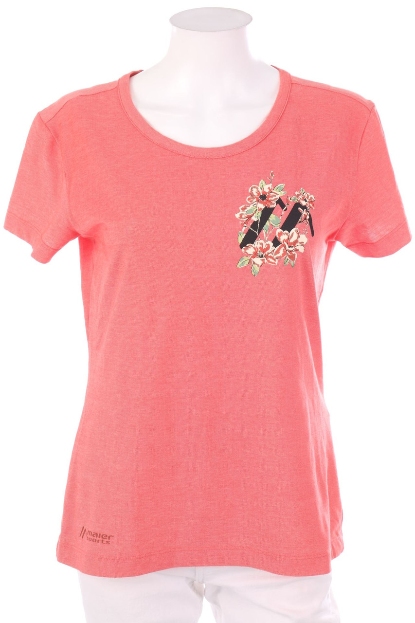 maier sports - Sport T-Shirt mit Blumen-Print - M