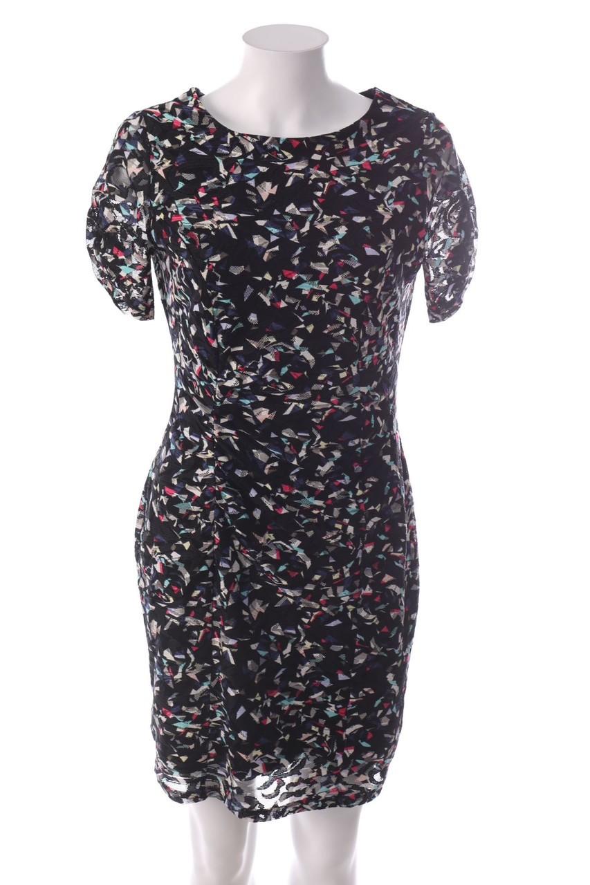 M&S COLLECTION - Mini Dress, Lace with Geo Print - D 36