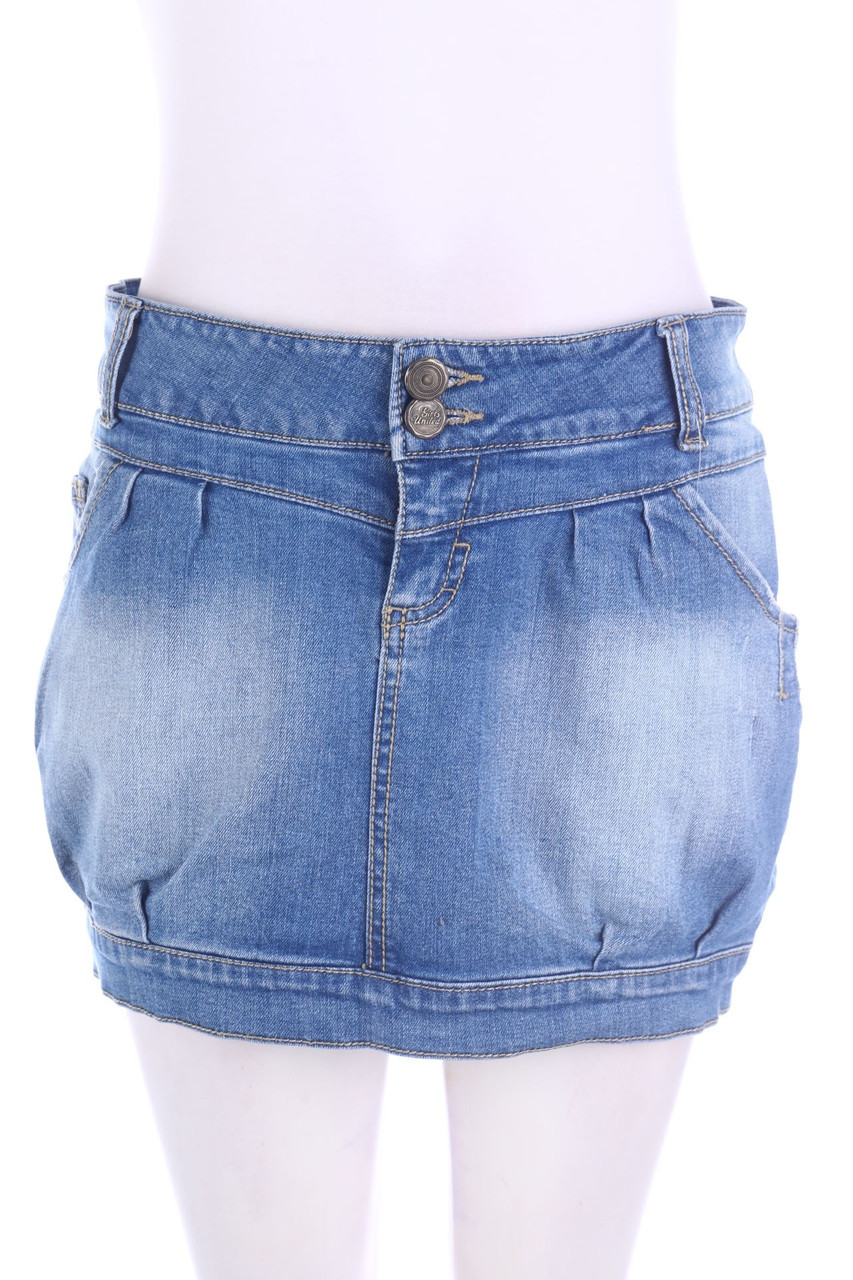 crazy world - Denim Mini Skirt - M