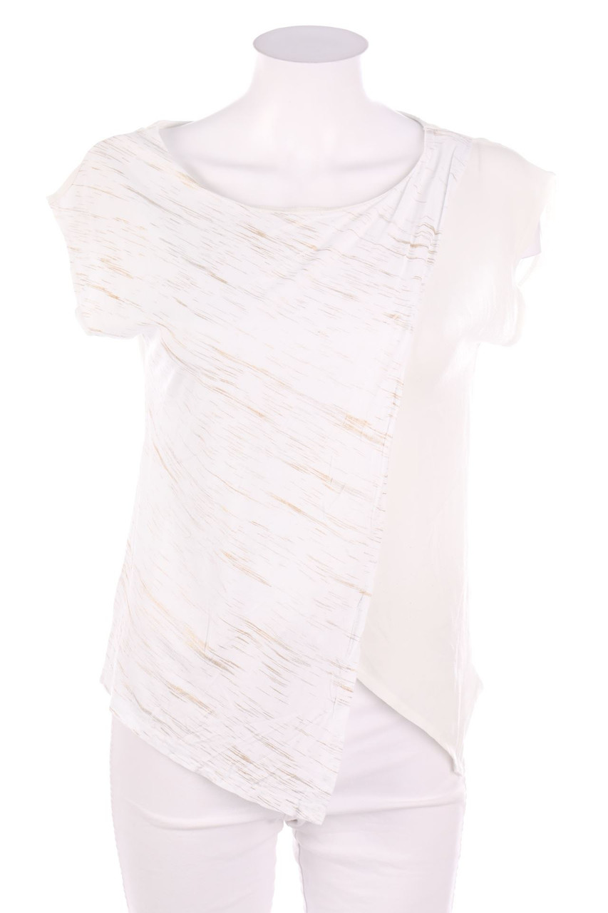 CAMAÏEU - Kurzarm-Shirt mit Metallic-Effekt - S