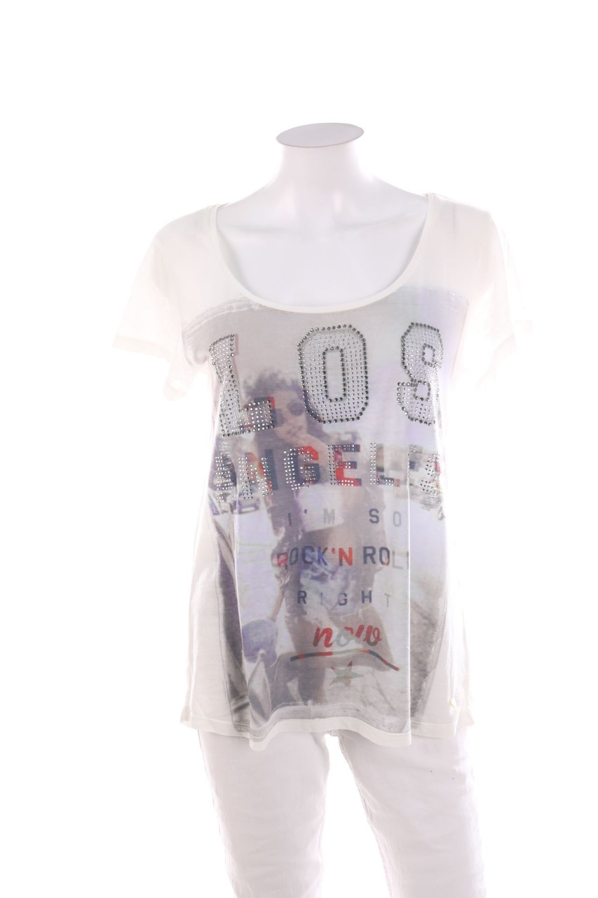 Grace - Kurzarm-Shirt mit Strass-Steinen - S