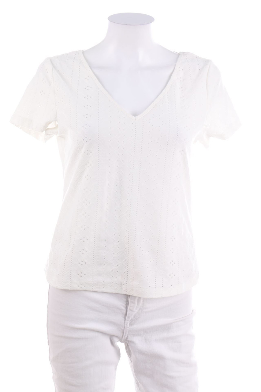 No Label - Shortsleeve-Shirt with Eyelet Lace - M