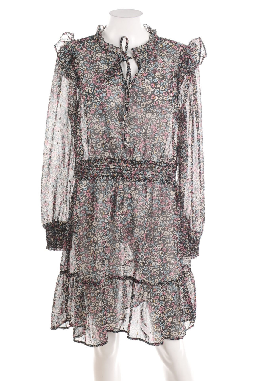 No Label - Patterned Dress with Frills - D 40