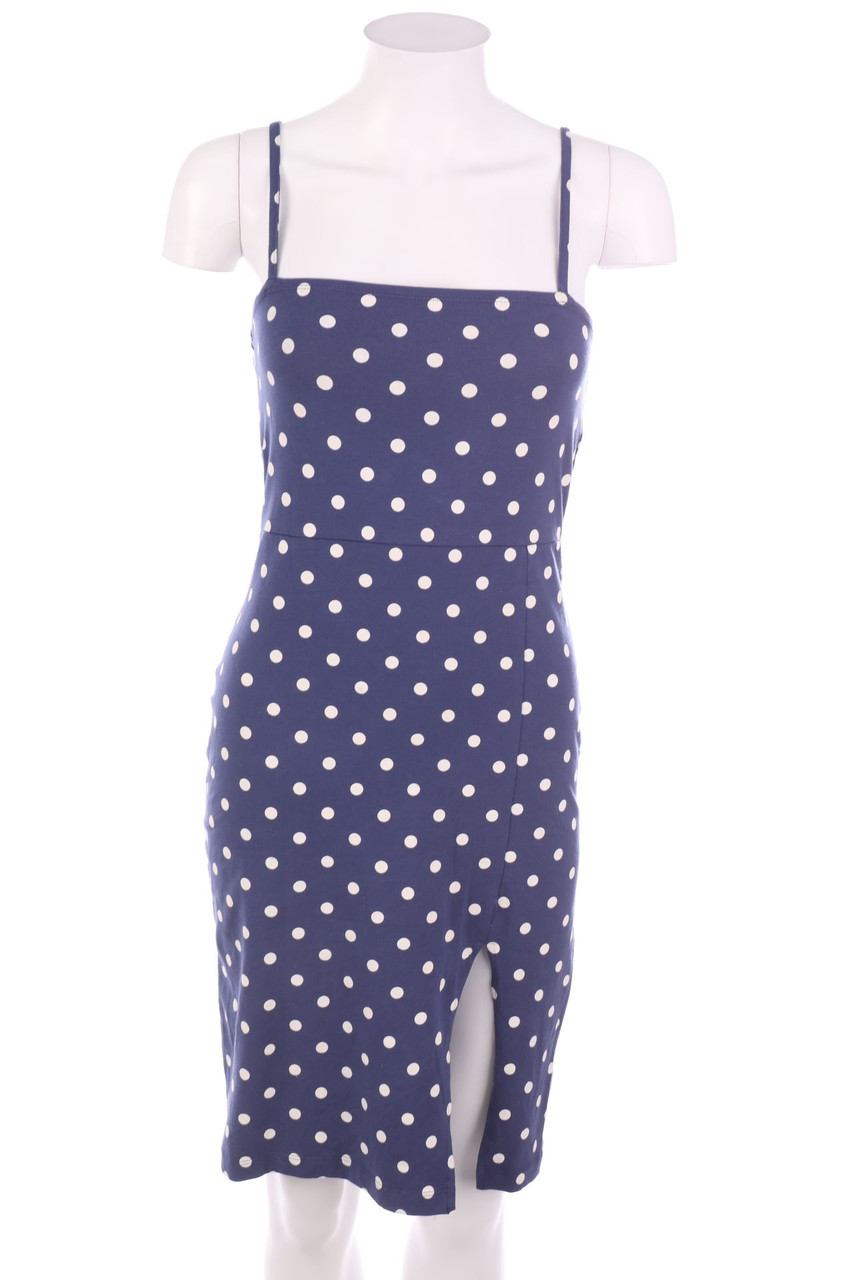even&odd - Polka Dot-Dress with Slit - D 32
