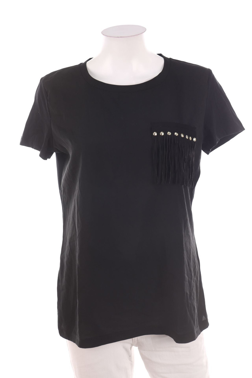 LIU JO MILANO - Kurzarm-Shirt mit Fransen - D 40