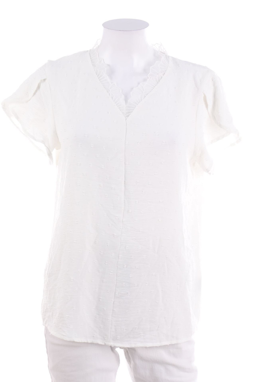 SHEIN - Shortsleeve Blouse with Lace - M