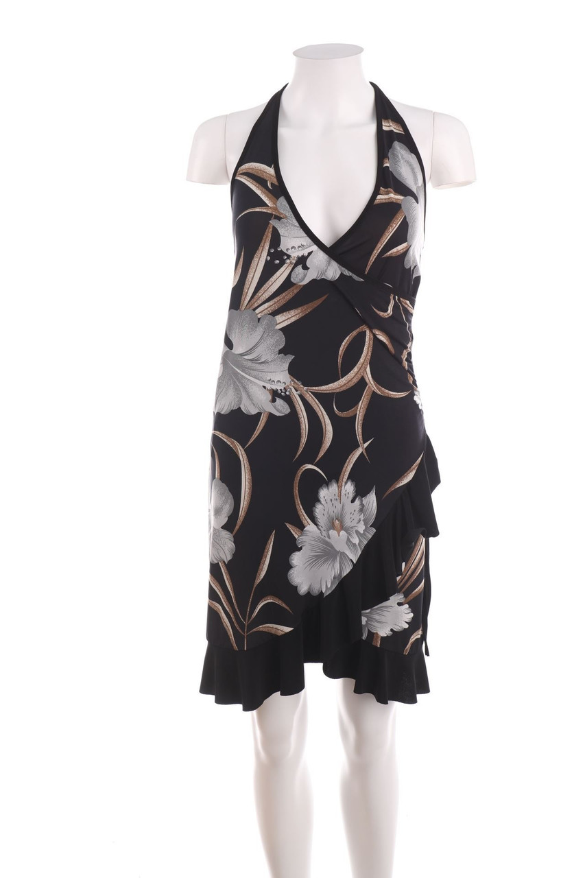 No Label - Neckholder Dress with Flower Print - D 32