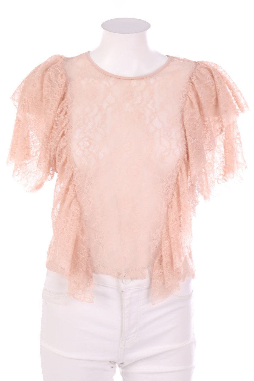 ZARA - Volant-Bluse - M