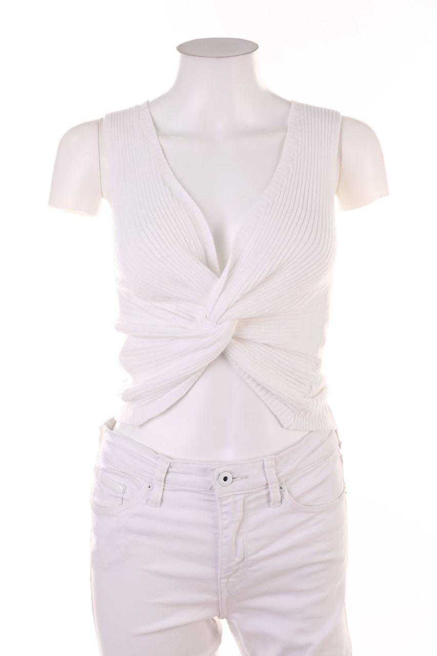 zebra - Cropped-Knit Top - L