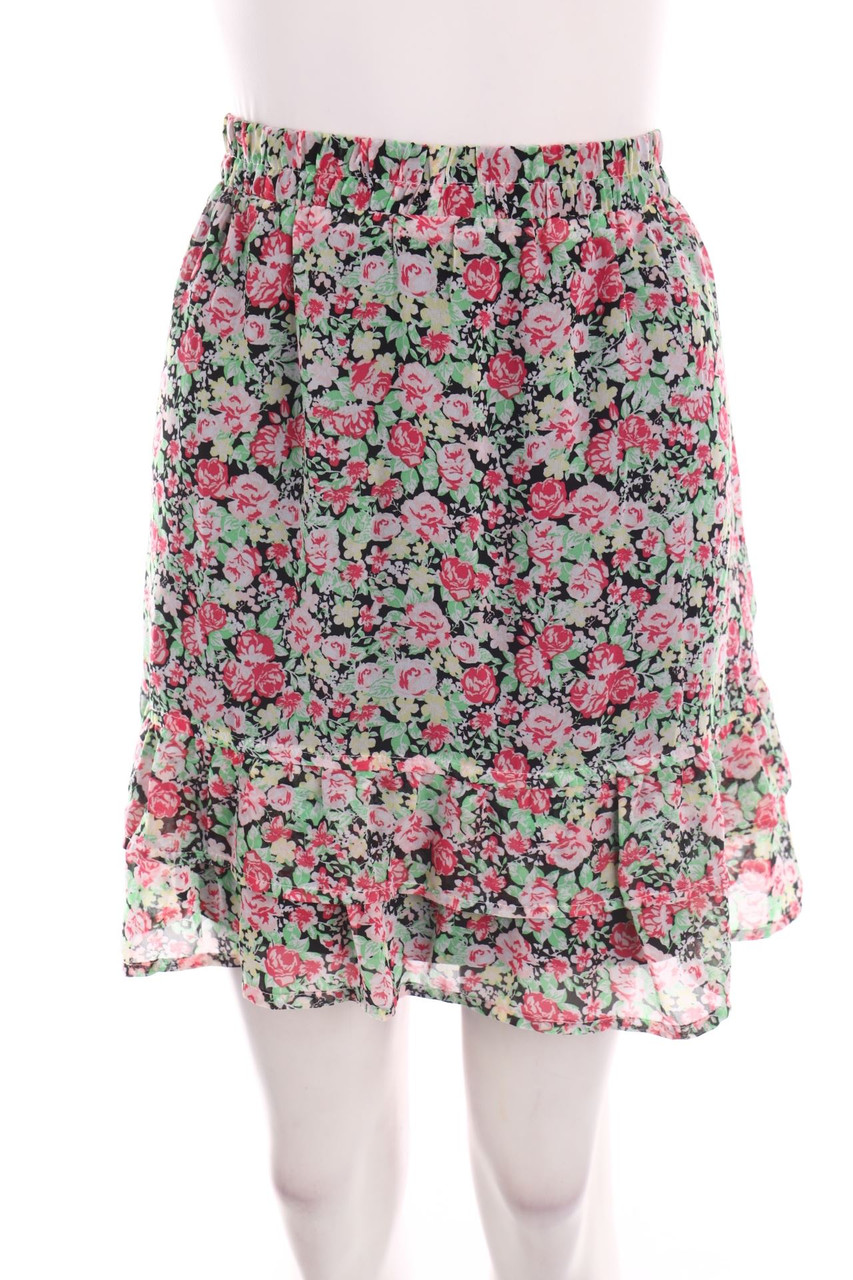 No Label - Volants-Skirt with Flower Print - D 42