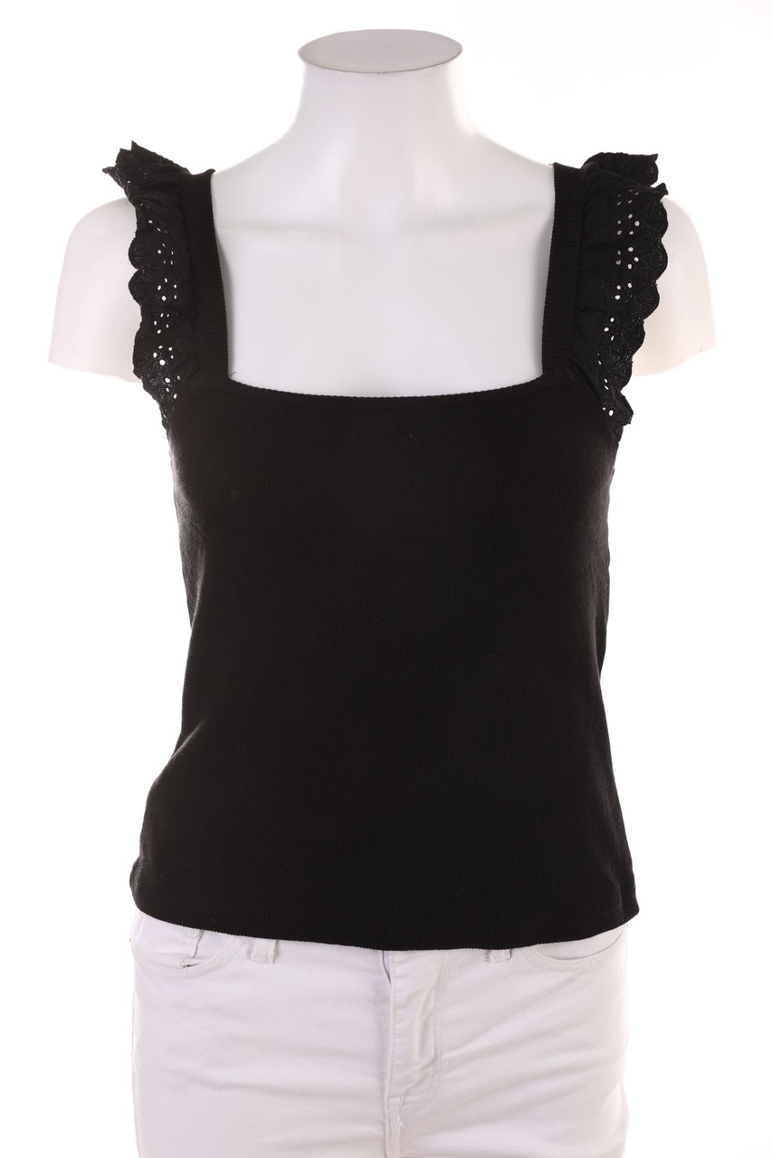 No Label - Top with Eyelet Lace - M