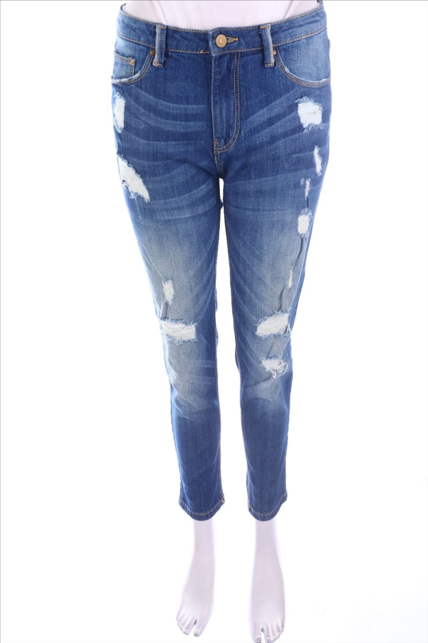 Janina - Used Look Skinny-Jeans - S