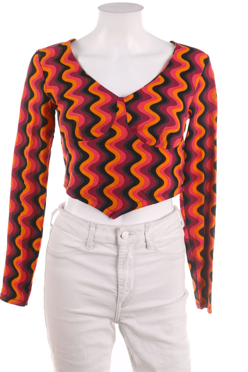 FB SISTER - Crop-Top with Long Sleeves - M