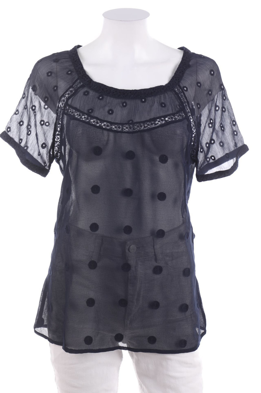 per una - Shortsleeve Blouse with Embroideries - D 34