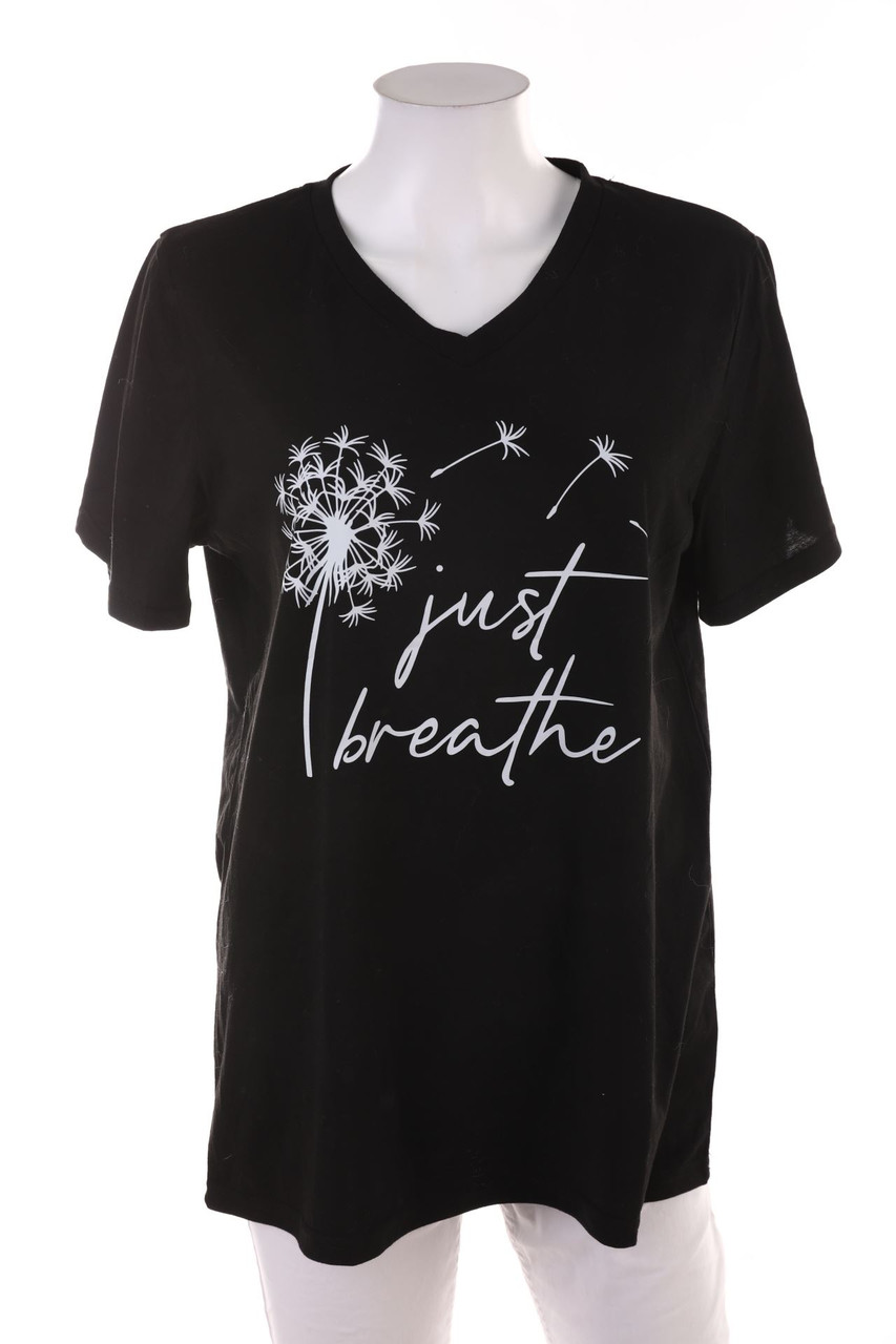 No Label - Shortsleeve-Shirt with Statement Print - L