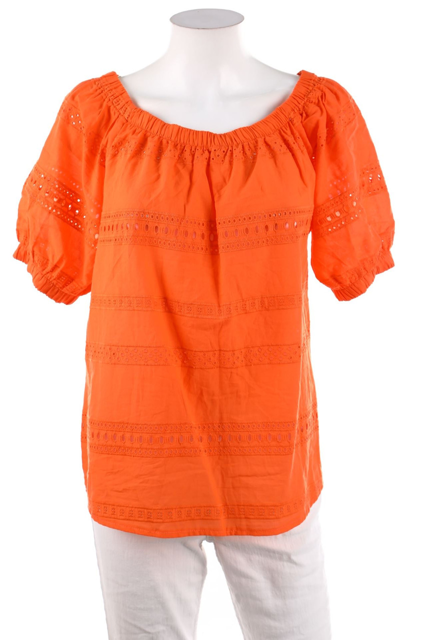 No Label - Shortsleeve-Shirt with Embroideries - D 44-46