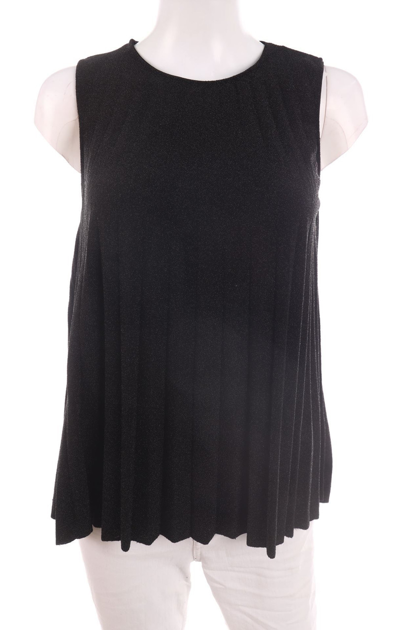 No Label - Glitter-Plissé-Top - D 38