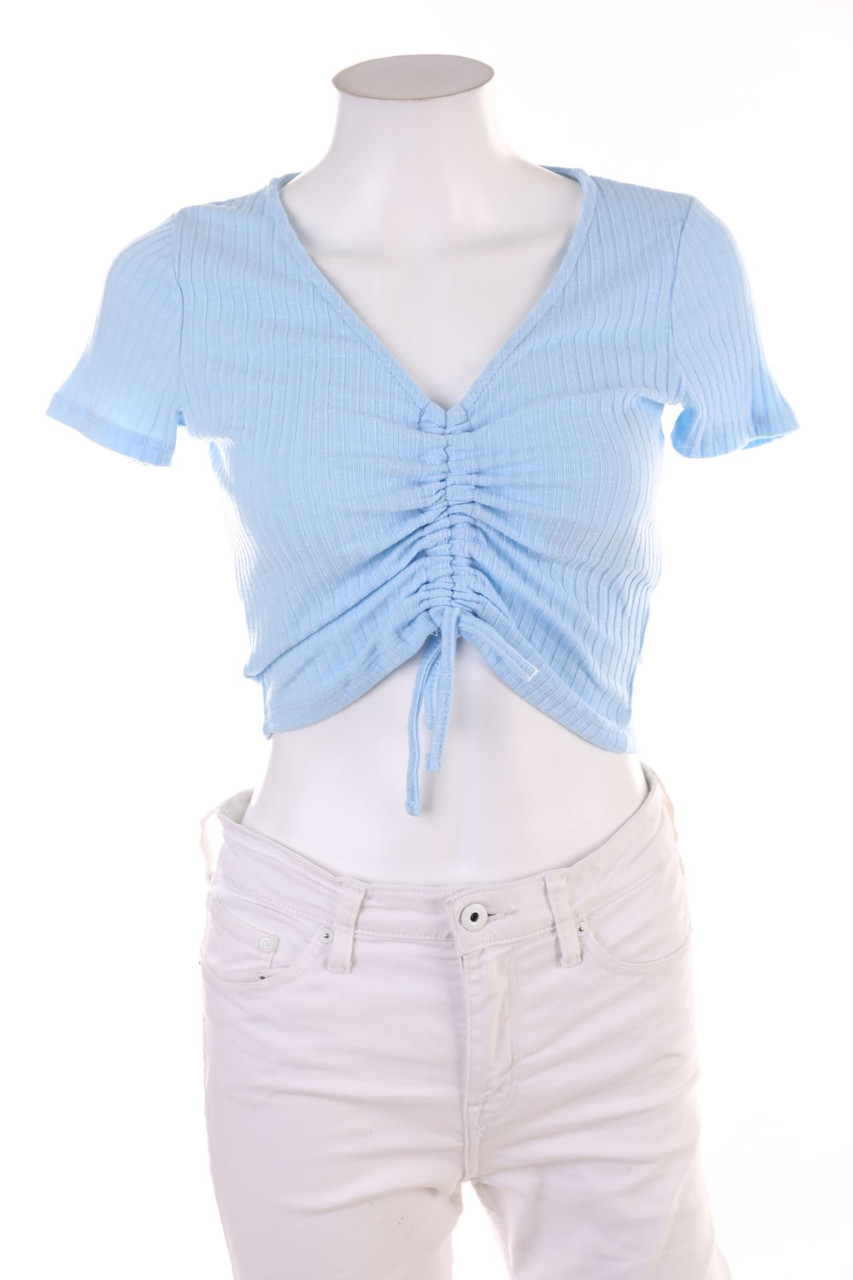 FB SISTER - Cropped-Shirt with Ruffles - S