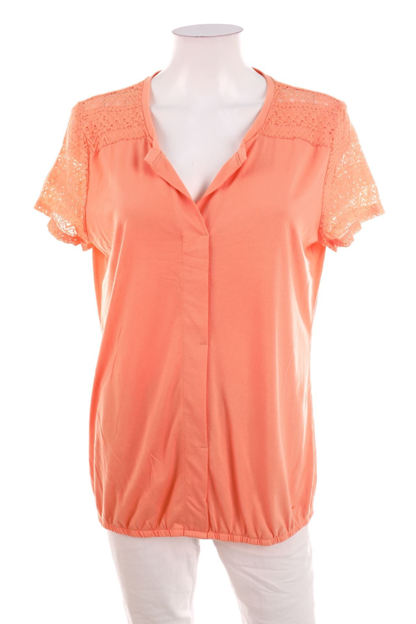 No Label - Shortsleeve-Shirt with Lace Insert - D 42