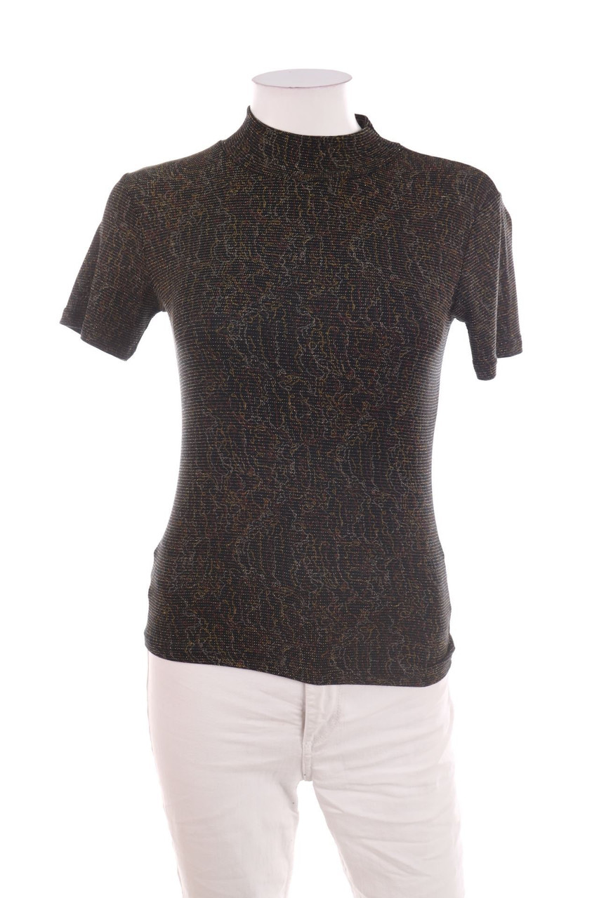 No Label - Stretch-Shortsleeve-Shirt with Pattern - D 34