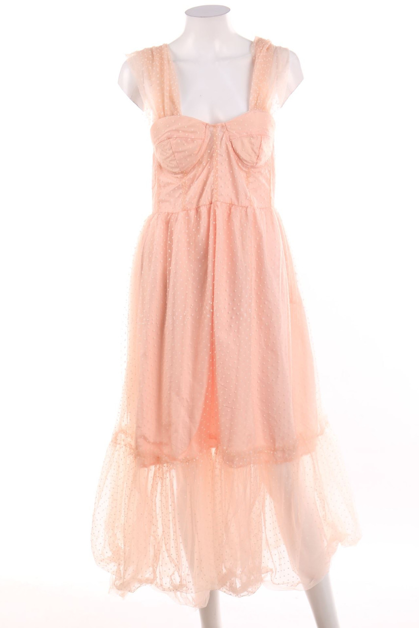 No Label - Tulle-Cocktail Dress with Small Dots - D 36